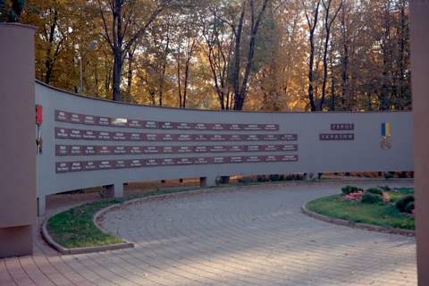"marriage - woman and child - war memorial" (Ukraine, 2014)