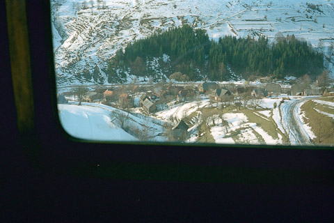 Fahrt im Schlafwagen Typ "Tourist T3" von Bratislava nach Lviv. (Ukraine, Februar 2002)